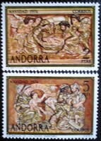 SPA93-4 / Spanyol Andorra 1974 Karácsony bélyegsor postatiszta
