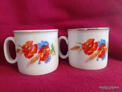 2 db Zsolnay pipacsos csésze, bögre.