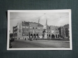 Képeslap,Szeged,Rákóczi Ferenc szobor,Aradi vértanúk tere látkép,részlet,1950-