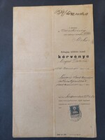 1903 Zálogjog  kitörlés iránti kérvény - magyarcsanádi lakos, kis csanádi ingatlan, Makó Járásbírósá