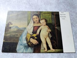 Antik művész lap, Madonna, Tiziano, postatiszta