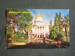 Képeslap,USA,Kalifornia,Sacramento,California State Capitol Museum látkép,részlet,1960-