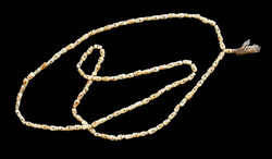 Memento mori mala lánc - csontból faragott koponya formájú gyöngyök, Buddhista imafüzér meditációhoz