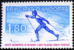 FA304 / Francia Andorra 1980 Téli Olimpia bélyeg postatiszta