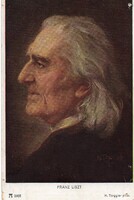 Képeslap: Liszt Ferenc.
