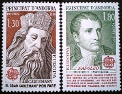 FA305-6 / Francia Andorra 1980 EUROPA CEPT bélyegsor postatiszta
