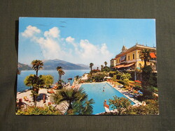 Képeslap,Olaszország,Bellagio,Comói-tó,Grand Hotel Villa Serbelloni,1977-
