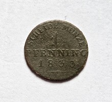 Porosz 1 Pfenning 1833 A.