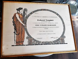 Herendi Porcelángyár R.T. elismerő oklevél 1934.