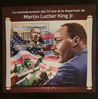 Djibouti bélyeg blokk híres emberek Martin Luther King