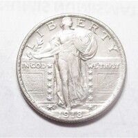USA,Standing liberty quarter dollar 1918 S VF+ ezüst 900