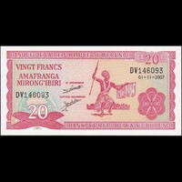 Burundi 20 Francs 2007 P-27d UNC