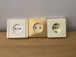 Régi fehér konnektor 3 db