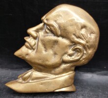 LENIN BRONZ KISPLASZTIKA, 10 X 12 CM-ES NAGYSÁGÚ. 4130b