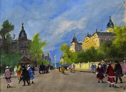 Berkes Antal (1874-1938) ANDRÁSSY ÚTI FORGATAG