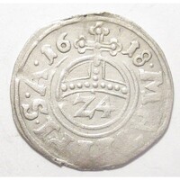 Németország,Friedrich Ulrich 1/24 tallér 1618 - Brunswick-Wolfenbütteli Hercegség VF+ ezüst 1.41g