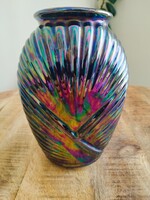 Modern Applied Art Iridescent Vase