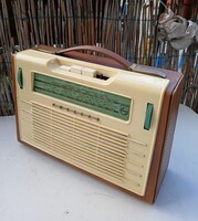 VIDEÓ! MŰKÖDŐ PHILIPS TYPE L3X72T TRANZISZTOROS TÁSKARÁDIÓ, 1957-59, régi retro vintage.