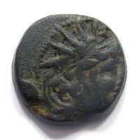 Görögország,AE19 i.e. 121-97 Antiochos király arcképe - álló sas - Szíria Szeleukidák VF bronz