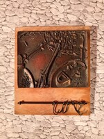 Retro Budapest bronz relief