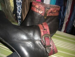 Laura Vita SoftComfort bőr bokacsizma 37