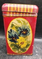 Réz teás doboz, vintage, 12 cm-es magasságú. 4131b