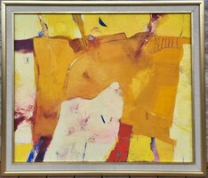 112x92cm! Papp Gábor (1936 - ) Nyári Este c. Képcsarnokos festménye EREDETI GARANCIÁVAL !