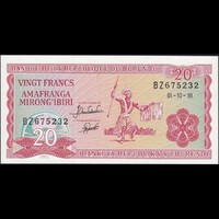 Burundi 20 Francs 1991 P-27c UNC