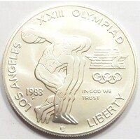 USA,1 dollar 1983 P - Los Angeles Olimpia aUNC+ ezüst 26.73g900