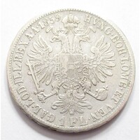 Olaszország,1 florin 1859 V VF ezüst 12.34g900