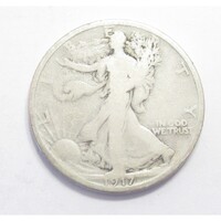 USA,walking liberty half dollar 1917 D - On reverse F ezüst 12.50g900