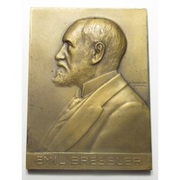 Ausztria,R. Neuberger: Emil Bressler építész 1914 - alsó-ausztriai kereskedelmi egyesület EF+ bronz 