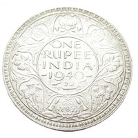 India,1 rupee 1940 EF+ ezüst 11.66g500