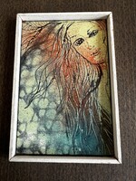 Tavasz című Zsignár István egyedi tűzzománc című képe