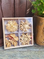 Szalma karácsonyfadísz csomag