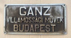 MÁV V43-as mozdony tábla - GANZ ...