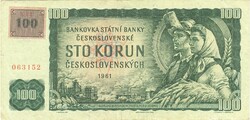 100 korun 1993 (1961) Cseh bélyeggel Csehország Csehszlovákia