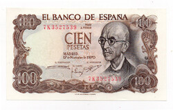 Spanyolország 100 Peseta Bankjegy 1970 P152a UNC