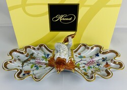 Herendi „Shanghai” mintás kagyló alakú kínáló, halfogóval – ritka darab