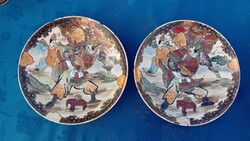 Japán Satsuma dísztál 2-darab