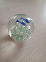 Gömb akvárium, üveggömb, levélnehezék 2.