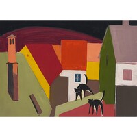 Jozefka Antal (1935- ) Macskák a háztetőn /számlát adunk/