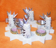Cat-themed Advent Wreath