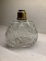 Metszett kristály parfümös üveg