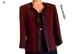 Elegáns Santa Line bordó blézer L-es 837