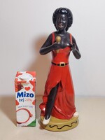 Vintage hatalmas jazz énekesnő szobor ALKUDHATÓ keramia