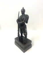 Antik német 1. világháborús bronzírozott ón gyűjtői katonafigura szobor (17cm)  RZ