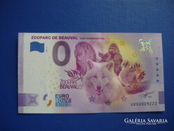 FRANCIAORSZÁG 0 EURO 2021 OROSZLÁN KOALA GORILLA FARKAS! RITKA EMLÉK PAPÍRPÉNZ! UNC!