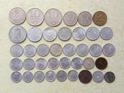 Magyarország 38 db Különböző Érme 2,5,10,20,50 Fillér 1,2 Pengő 1,2,5,10,20 Forint 1916-1990