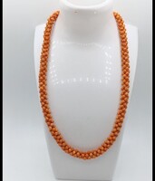 Vintage Siciliai 1920 Sciacca korall 925 Ezüst Aranyozott nyaklanc